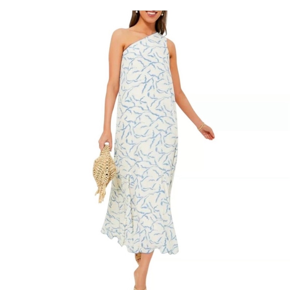 NWT Tuckernuck Hyacinth House Seaside Sabine Dress Size Small Cream Blue